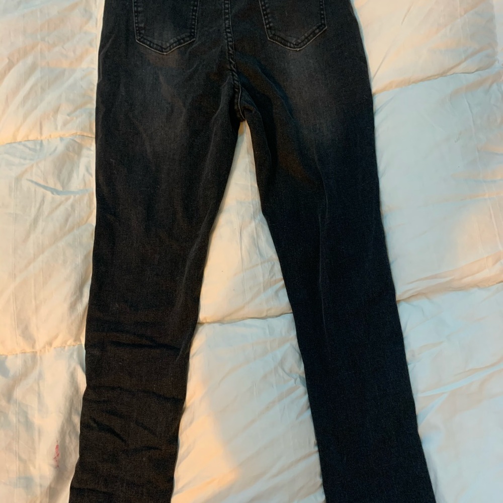 Black High Waisted Ripped Jeans
